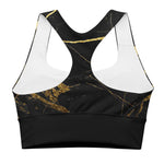 Longline sports bra Black Marmor