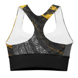 Longline sports bra Gold Marmor