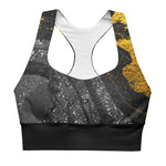 Longline sports bra Gold Marmor