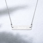 Engraved Bar Chain Necklace Jealous