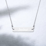 Engraved Bar Chain Necklace Jealous