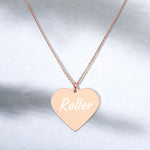 Engraved Heart Necklace Roller