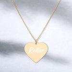 Engraved Heart Necklace Roller