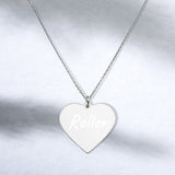 Engraved Heart Necklace Roller