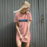 Organic cotton t-shirt dress Rollerskating