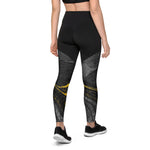 Sports Leggings Gold Marmor