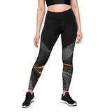 Sports Leggings Gold Marmor