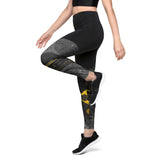 Sports Leggings Gold Marmor